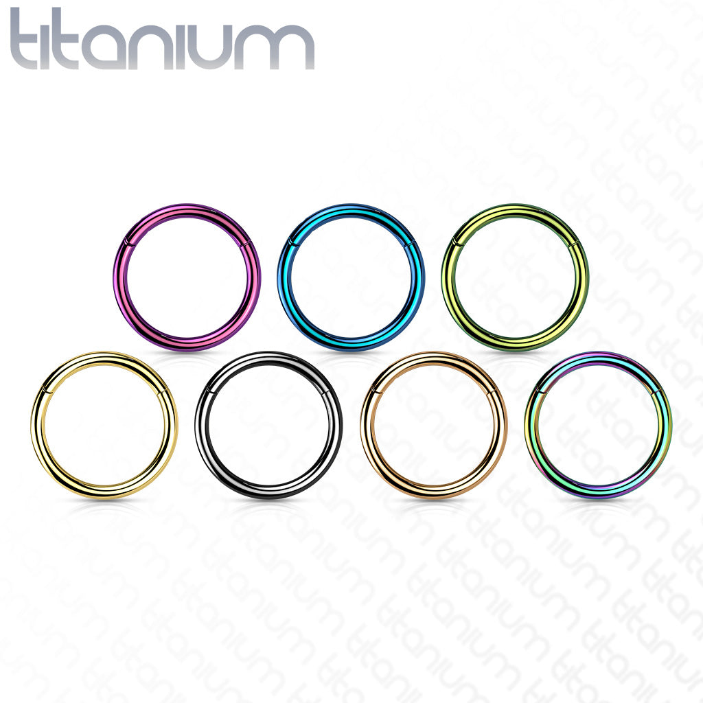 Hinged Ring | Titanium Clicker Segment Hoop Ring - Avanti Body Jewelry