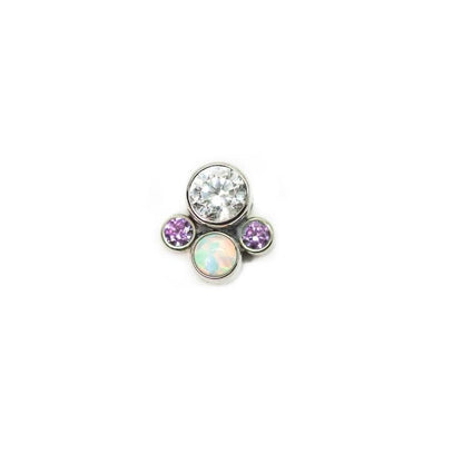 Titanium Captive Gem & Opal Bead Clusters - Avanti Body Jewelry