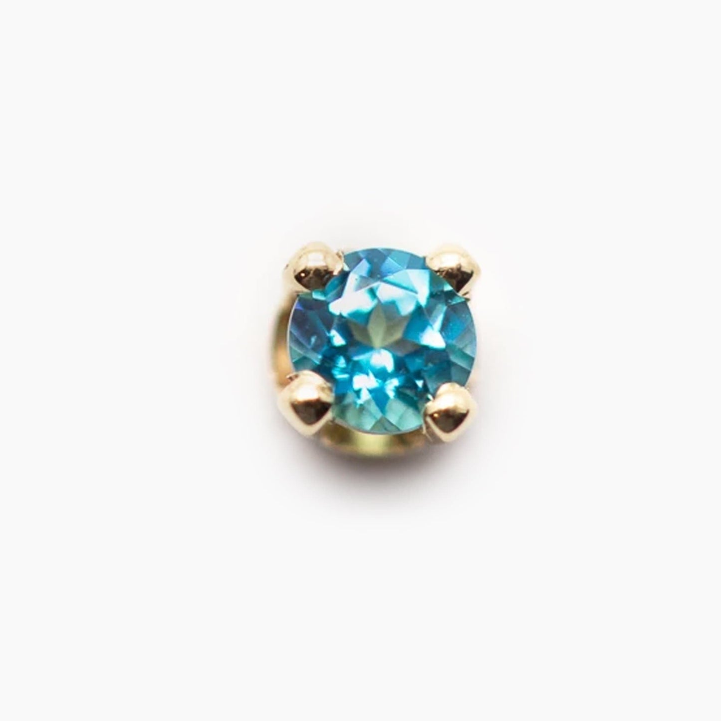 Threadless 14k Gold Paraiba Topaz Ends For Nose, Ears & Lip - Avanti Body Jewelry