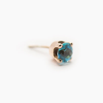 Threadless 14k Gold Paraiba Topaz Ends For Nose, Ears & Lip - Avanti Body Jewelry