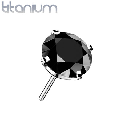 Prong Set Gem | Titanium Threadless Top For Nose, Ears & Lip - Avanti Body Jewelry