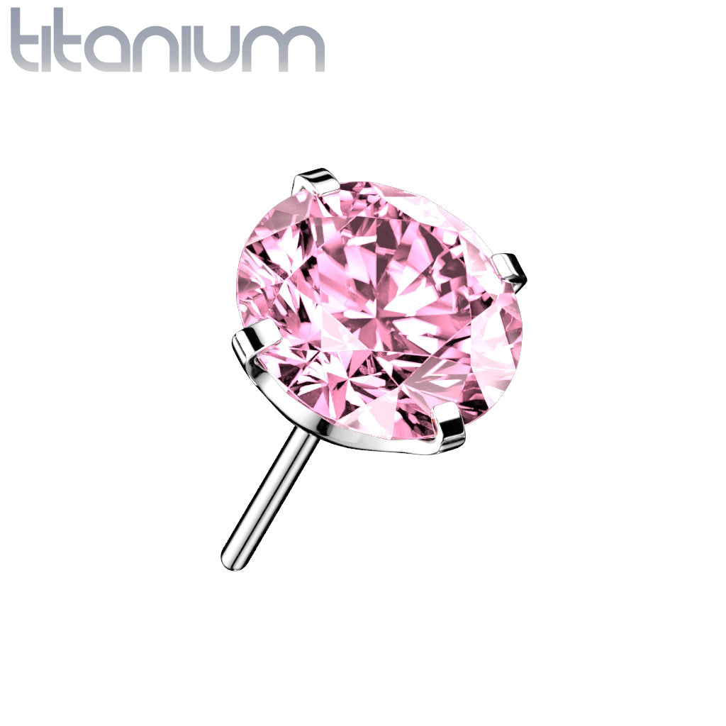 Prong Set Gem | Titanium Threadless Top For Nose, Ears & Lip - Avanti Body Jewelry