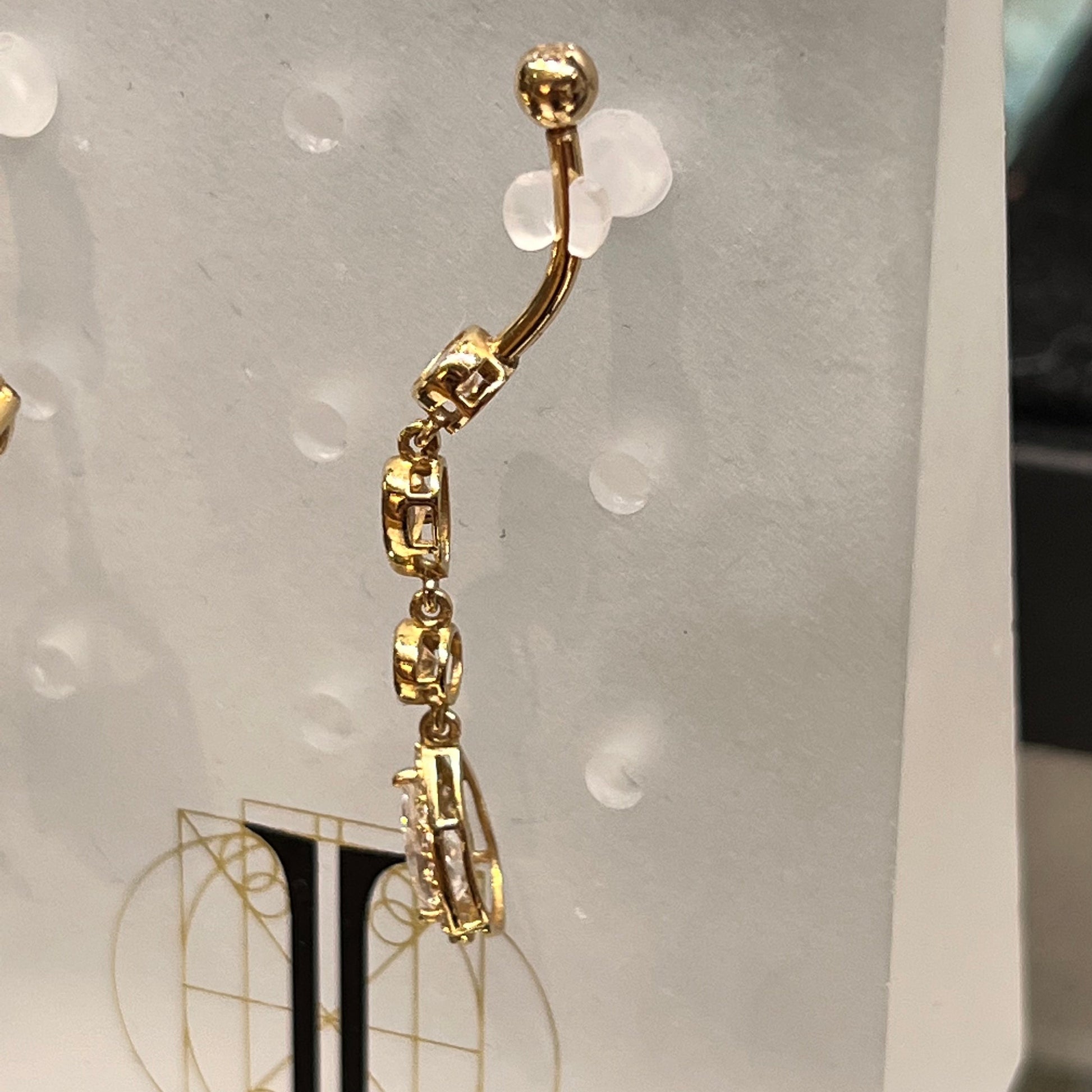 14k Solid Gold Navel / Belly Ring Dangle - Avanti Body Jewelry