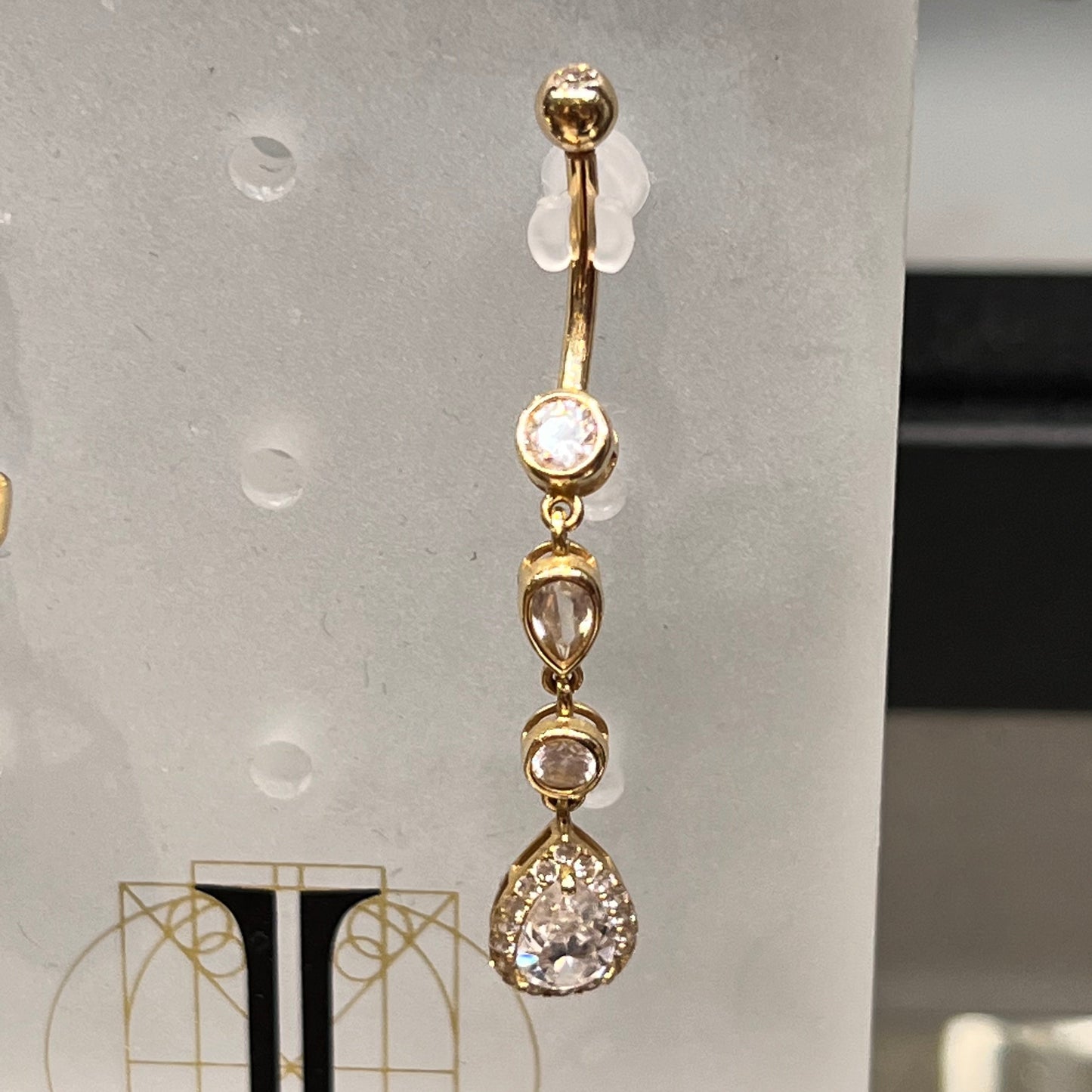 14k Solid Gold Navel / Belly Ring Dangle - Avanti Body Jewelry