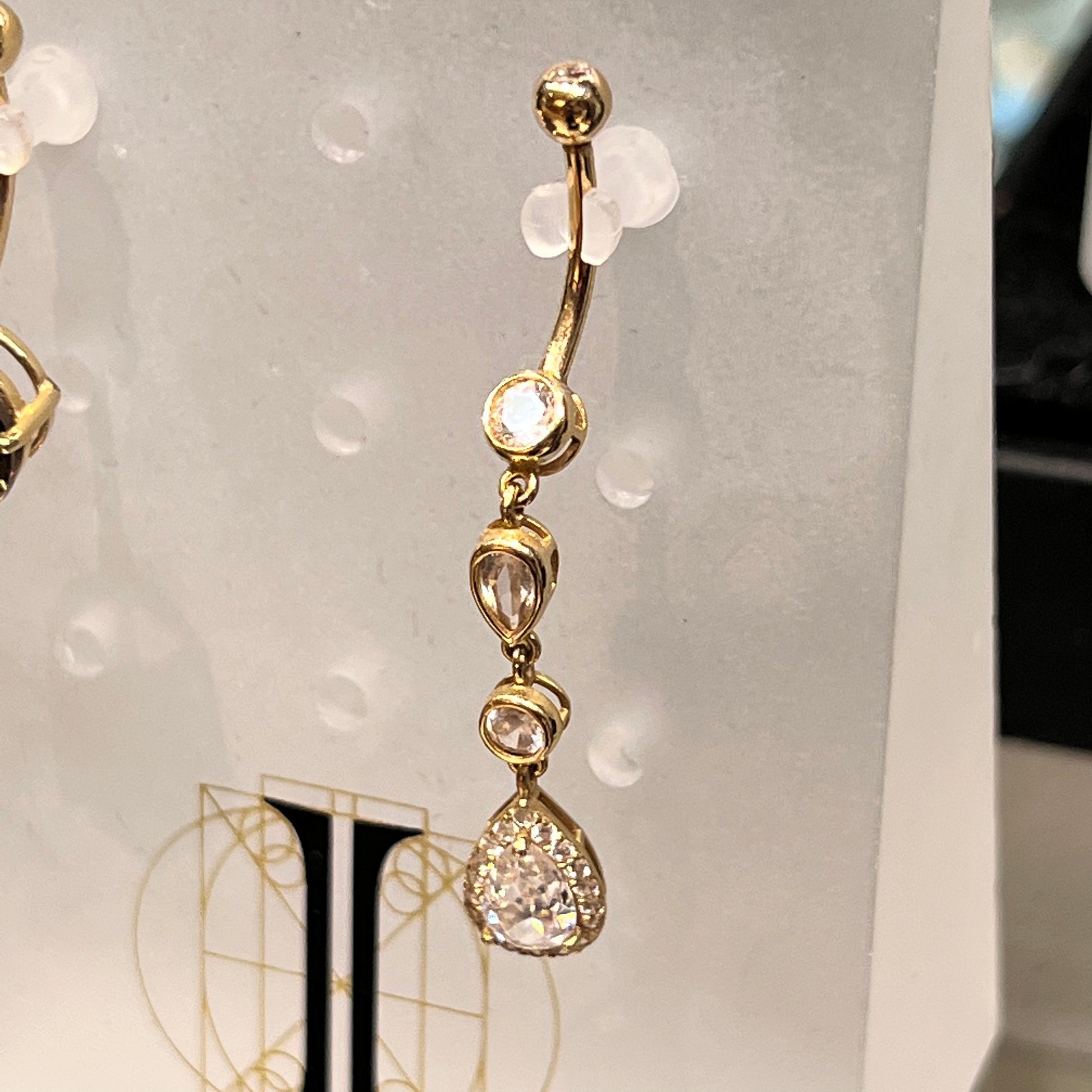 14k Solid Gold Navel / Belly Ring Dangle - Avanti Body Jewelry