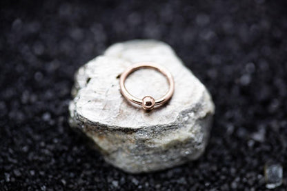 14k Fixed Bead Ring - Avanti Body Jewelry